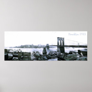 Póster Poster 1913 de Brooklyn NYC del vintage