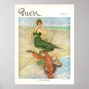 Póster Poster 1914, playa de la portada de revista del