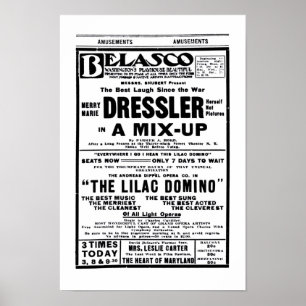 Póster Poster 1915 del anuncio del teatro del vintage de