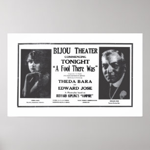 Póster Poster 1916 del anuncio de la película del vintage