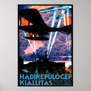 Póster Poster 1920 del salón aeronáutico de Budapest