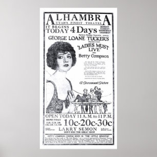 Póster Poster 1922 del anuncio de la película del vintage
