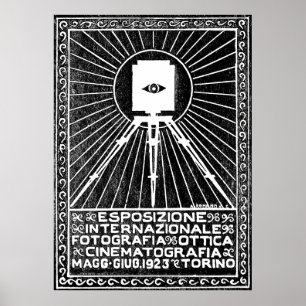 Póster Poster 1923 de la expo de la foto de Turín