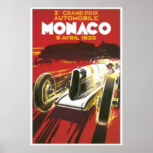 Póster Poster 1930 de Mónaco Grand Prix