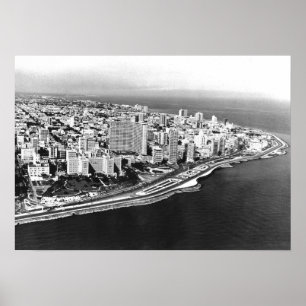 Póster Poster 1957 del horizonte de La Habana