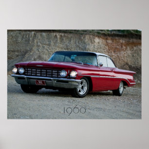 Póster Poster 1960 de la puesta del sol de Oldsmobile