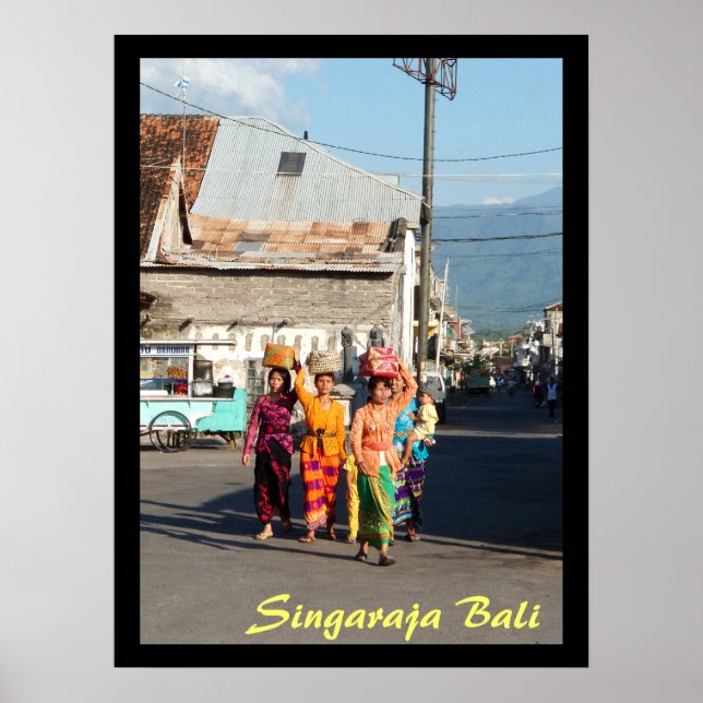 Póster Poster 1 (24" x 18") Singaraja Bali Indonesia (Frente)