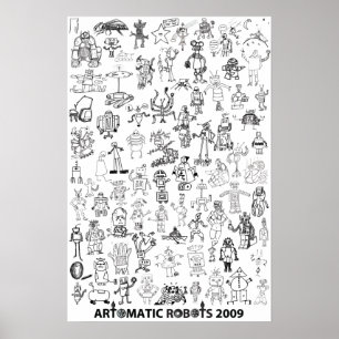 Póster Poster 2009 de los robots de Artomatic 2