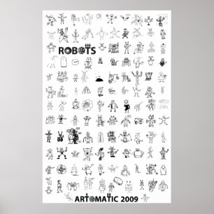 Póster Poster 2009 de los robots de Artomatic 6
