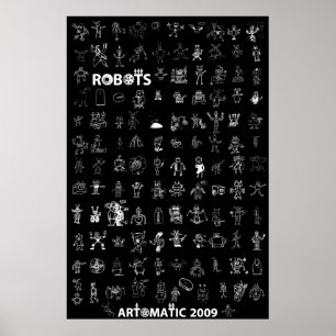 Póster Poster 2009 de los robots de Artomatic 6 - edición