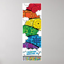 Póster poster 2023 - Flores arcoiris - Buellton.Art