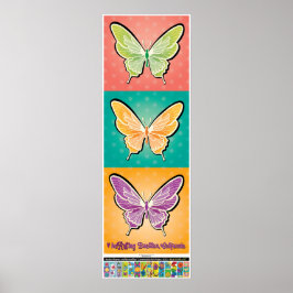 Póster poster 2023 - Mariposas pop - Buellton.Art
