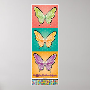 Póster poster 2023 - Mariposas pop - Buellton.Art