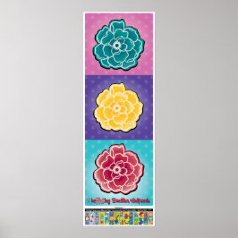 Póster poster 2023 - Rosas pop - Buellton.Art