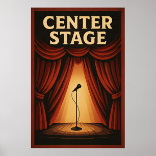 Póster Poster 20, escenario central, vintage