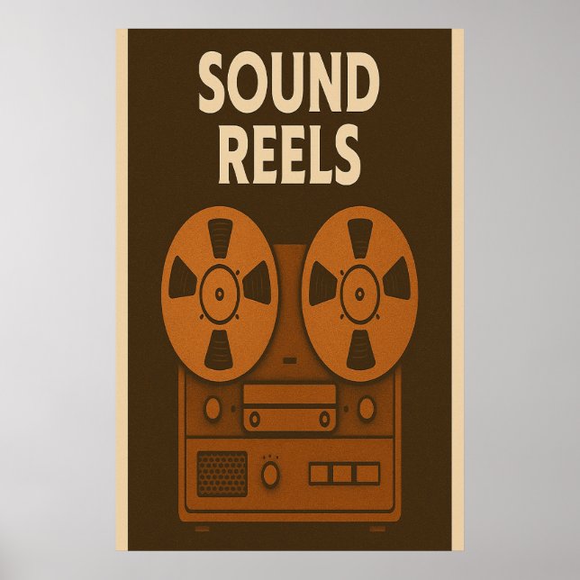 Póster Poster 24, Sonidos Reels, Vintage (Frente)