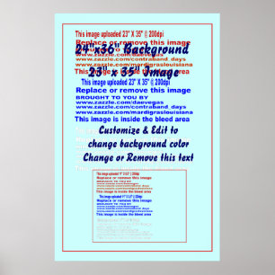 Póster Poster 24" x 36" Fondo para imagen de 23" x 35"