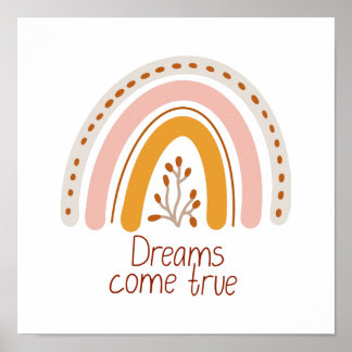 Póster Poster 30,5 x 30,5 cm - Los sueños arcoiris se hac