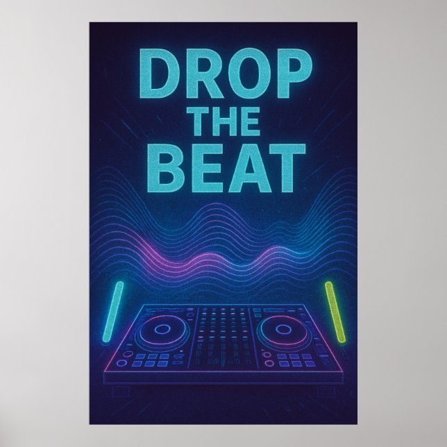 Póster Poster 35, Drop the Beat, Vintage Art (Frente)