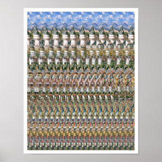 Póster poster 3D de 11"x14" "Castillo Neuschwantstein"