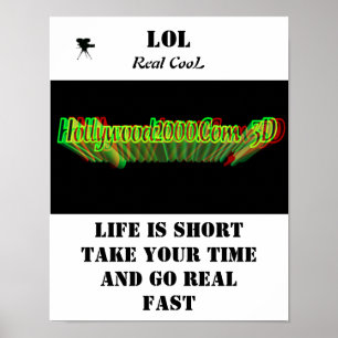 Póster poster 3D Tómese su tiempo e vaya a Real Fast