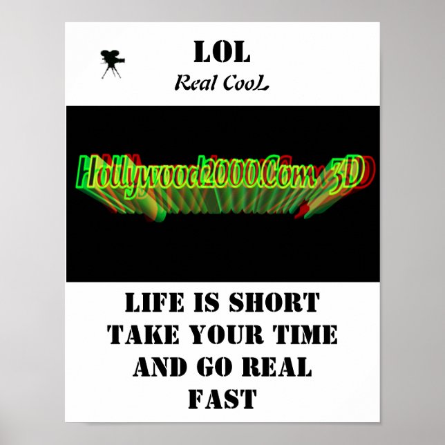 Póster poster 3D Tómese su tiempo e vaya a Real Fast (Frente)