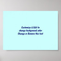 Poster 7" X 5" En blanco, agregue su imagen y text