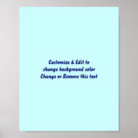 Poster 8" X 10" En blanco, agregue su imagen y tex