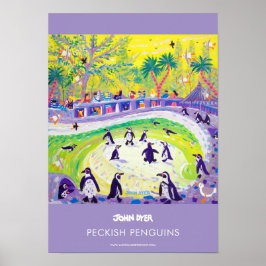Póster Poster A3 de John Dyer. Peckish Penguins