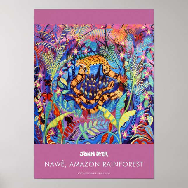 Póster Poster A3 de John Dyer. Selva tropical amazónica.  (Frente)