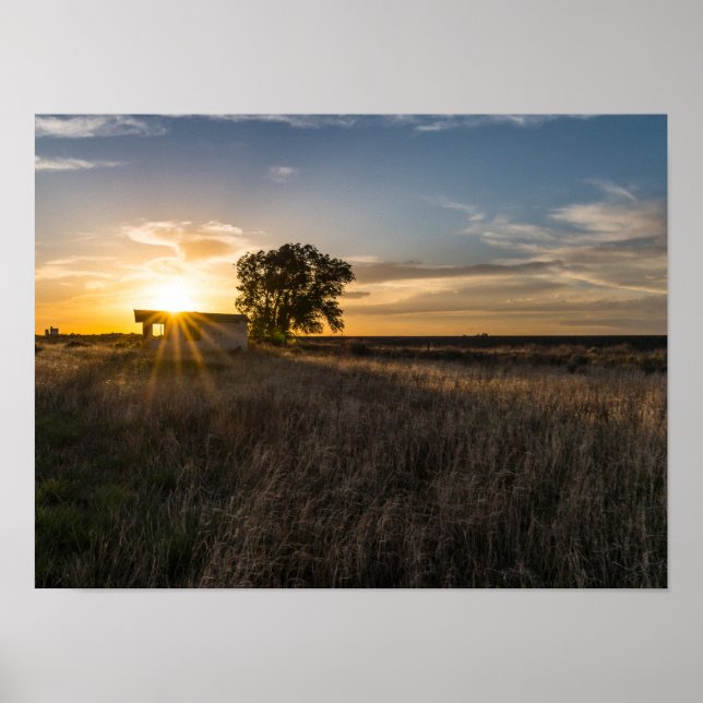Póster Poster Abandonado Shed Colorado Sunset (Frente)