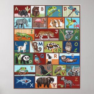 Póster Poster ABC para animales