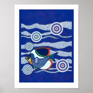 Póster Poster aborigen 3 de los pescados