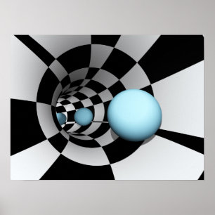 Póster Poster abstracto a cuadros del túnel