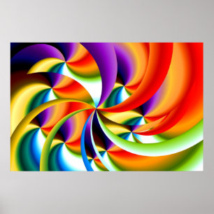 Póster Poster abstracto colorido del diseño