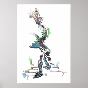 Póster Poster abstracto de Acuarela # 16