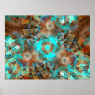 Póster Poster abstracto de AquaRustia