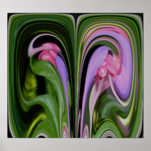 Póster Poster abstracto de Blue Fushia