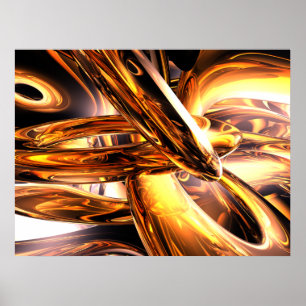 Póster Poster abstracto de los anillos de oro