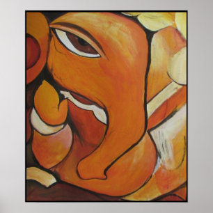 Póster Poster abstracto del elefante