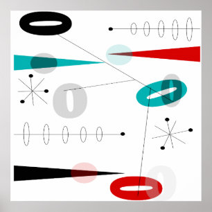 Póster Poster abstracto moderno #40 de los mediados de