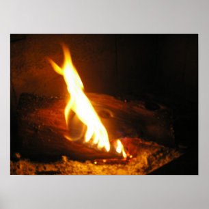 Póster Poster acogedor del fuego