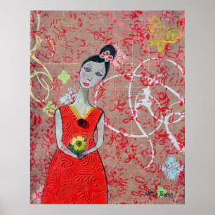 Póster Poster: Adeline in Red Dress