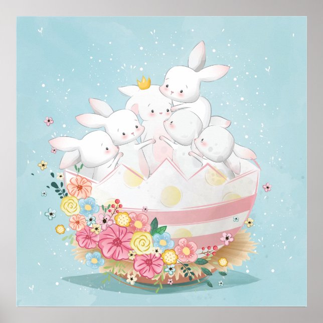 Póster Poster Adorable para bebés (Frente)