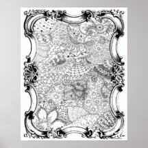 Poster adulta de colorantes "Arte Jardín de la Mad
