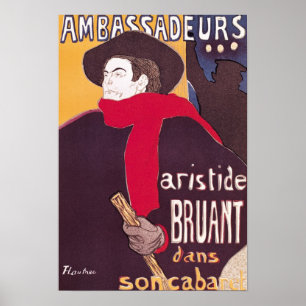 Póster Poster advertising Aristide Bruant