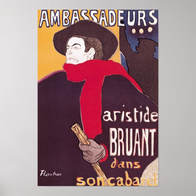 Póster Poster advertising Aristide Bruant (Frente)