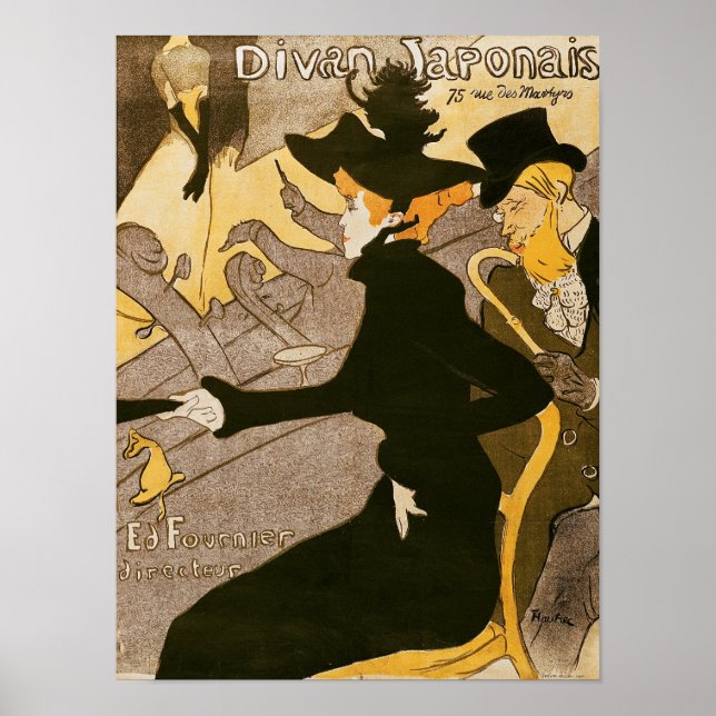 Póster Poster advertising 'Le Divan Japonais', 1892 (Frente)