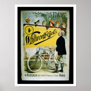 Póster Poster advertising 'Whitworth Cycles', Paris (colo