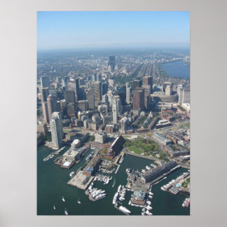Póster Poster aéreo de la misa de Boston